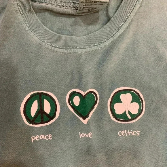 Celtics green long sleeve shirt 100% cotton sports basketball  | size medium - Picture 3 of 5